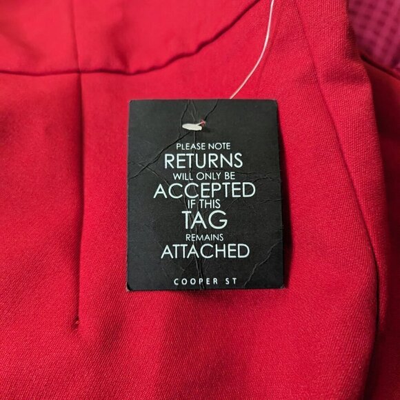 COOPER ST Red Lava Senorita High Neck Frill Mini Dress 6 US NEW - Picture 6 of 9